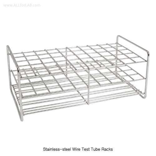 SciLab® Stainless-steel Wire Test Tube Rack, for Φ11~Φ30mm Tubes of 0.5~50㎖Ideal for Water Bath and Temp-Resistance, 8·16·18·40·50·100-Hole, 스텐선 시험관랙
