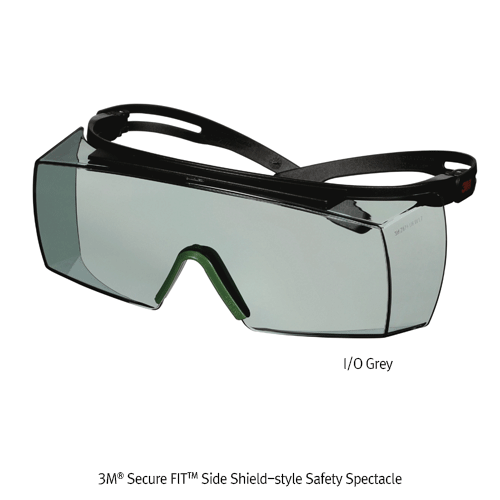 3M® Secure FITTM Side Shield-style Safety Spectacle, Coated Color One-piece Molded PC Lens, Comportable Fit<br>Ideal for Wraparound Protection, 측면이 보강된 보안경