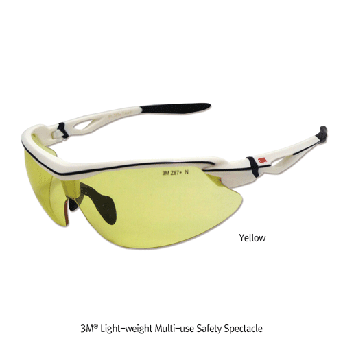 3M® Light-weight Multi-use Safety Spectacle, Safety Coated PC Lens, Comfortable Fit<br>Ideal for In- & Out-door Act, Anti-Fog & UV 99.9%, 경량 보안경, 실내 & 야외 겸용