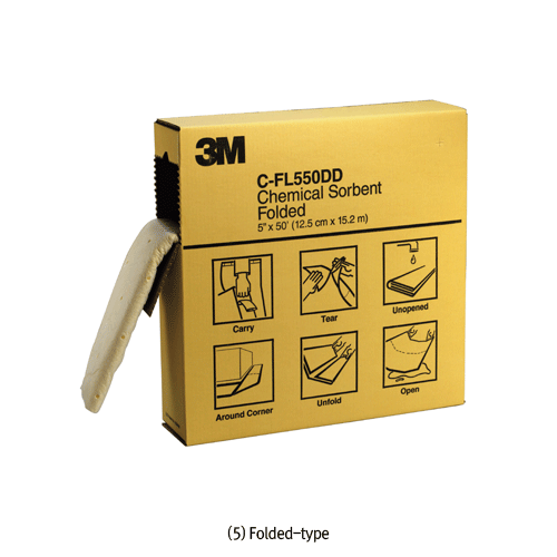 3M® Chemical Sorbents, for Hazardous Spill Control, Provide High Absorption Capacity<br>Suitable for Absorbing Chemical Liquids, Convenient, Raid to Deploy, 케미컬 흡착재