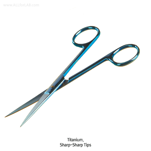 Bochem® Dressing Scissors, Rustproof Stainless-steel & Titanium, L130~160mm<br>With 3-type Tips, Straight, Finished Surface, 연구용 가위