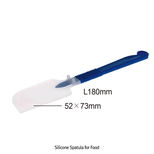 Silicone Spatula for Food, Non-toxic, PP Handle, Autoclavable<br>With Thin-Head, Length 180mm, 다용도 실리콘 스패츌러(주걱), 식품용에 적합