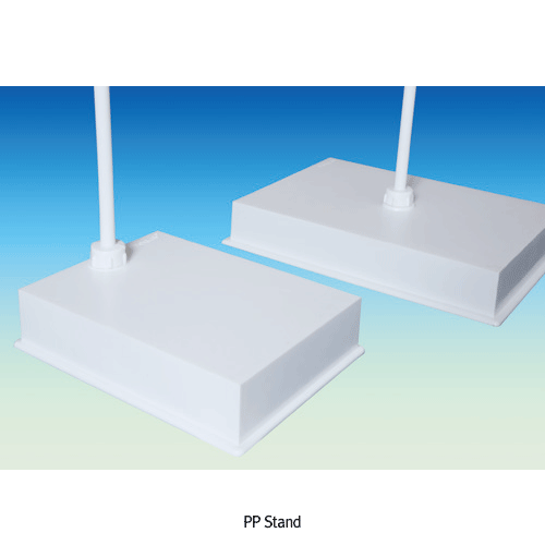 PP Stand, Good for Buret·Funnel &c., Rod Φ12.5×h750mm<br>With Rod at the Edge- or in Center, Corrosion Resistance, PP 스탠드
