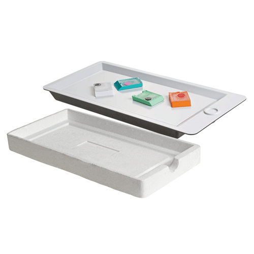 Simport® KoolplateTM Cooling Tray, for Chilling and Preparing Paraffin Blocks, up to 4 Hours<br>Consists of 6 Cooling Trays and 1 Insulating Base, 파라핀블록 쿨링 트레이