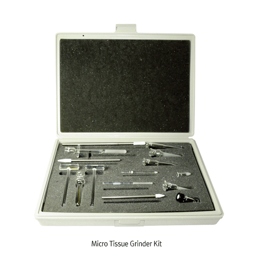 Wheaton® Micro Tissue Grinder Kit, with 7×grinder & Case, 0.1~2㎖, <USA-Made><br>마이크로 티슈 그라인더-Set/7종
