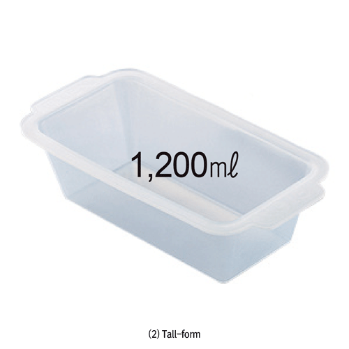 0.5·1·1.2Lit Silicone Rubber Tray, Good for Foodstuff, Durable Construction, Translucent<br>Excellent Resistance to Chemical & Heat(220℃), Autoclavable & Microwaveable, 실리콘 트레이
