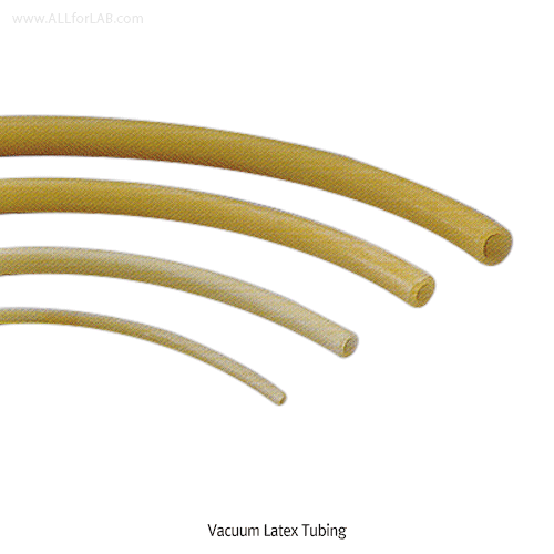 Pure Latex Rubber Tubing, Light Amber, id Φ4~Φ15mm<br>For General- & Vacuum-Use, 라텍스 러버튜빙