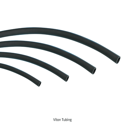 WisdTM Fluorinated Rubber(Fluoroelastomer), DIN FPM, Viton Tubing, id Φ4~Φ18mm<br>Good for Almost Chemicals, High-Flexible, Autoclavable,-25℃+220℃, 바이톤 튜빙
