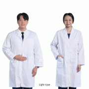 mediclin® White Lab Coat/Gown, 65% Polyester + 35% Cotton, Light-type, Good for Summer<br>Ideal for Laboratory & Medical, <Korean-Made> 얇은 소재의 백색 가운, 여름용에 적합