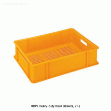 National® Heavy-duty Drain Basket, PPC/HDPE, 10~30 Lit<br>Ideal for Food, HDPE 105/120℃, PPC 100℃ Stable, <Korea-Made> 통기/배수형 강력 바스켓