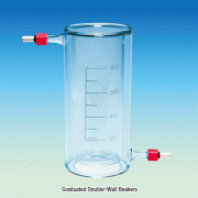 SciLab® Double-Wall Beaker, Graduated, with Inlet & Outlet Connector, 250~5,000㎖<br>Ideal for Temperature Control, Boro-glass 3.3, 자켓/이중 비커