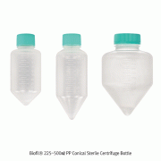 Biofil® 225~500㎖ PP Conical Sterile Centrifuge Bottle, up to 7,500xgWith Moulded Graduation, Autoclavable, 멸균/눈금 코니칼 원심관(병)