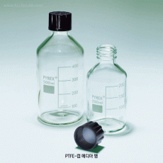 PYREX® Utility Lab Bottle with Phenolic Screwcap & PTFE Liner, 25~20,000㎖<br>With Fine Graduation & White Marking Spot, ISO, Autoclavable, Boro 3.3, <UK-Made> 다기능 메디아 바틀