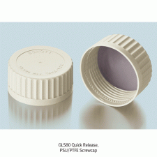 DURAN® GLS80 Quick Release PSU/PTFE Screwcap & Pouring Ring<br>Heat/Chemical Proof, with PTFE Coated inner Seal, -45℃+180℃, 내열/내화학 PSU 캡