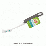 3M® Scotch® “511P” Tile & Grout Brush, Ideal for Bathroom, Scour-power Brush<br>With PP Anti-slip Handle, Ergonomic Angled Handle, 타일 및 틈새용 브러쉬