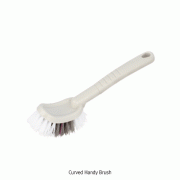 Curved Handy Brush, with PP handle, Multipurpose, Overalll Length 270mm<br>Suitable for Cleaning Bathroom, Quick & Easy Cleaning, 곡선형 다용도 브러쉬