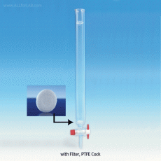 SciLab® DURAN glass Chromatography Column, with PTFE Stopcock boro Φ2.5mm<br>With Effective tube id Φ10~Φ64, Height 200~1000mm, 크로마토그래피 칼럼