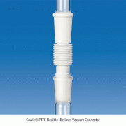 Cowie® PTFE Flexible-Bellows Vacuum Connector, -200℃+280℃<br>With 14/-~45/- Joint-Cone & Socket, <UK-Made> 휘어지는 PTFE Joint 연결관