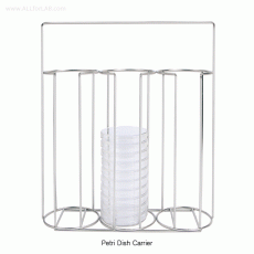 SciLab® Petri Dish Carrier, 3-Place, up to 30 Dishes of Φ100mm<br>Stainless-steel Wire, 페트리디쉬 운반대