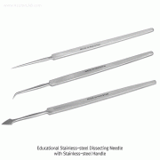 Dissecting Needle, Stainless-steel, with Handle, L140mm<br>With Straight·Bent·Lancet-model, Rustproof, 해부용 니들