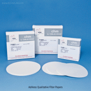 CHMLAB® Ashless Qualitative Analysis Filter Paper, Made of Refined Pulp & Pure Cotton Linters <br>Disc- & Sheet-type, Φ25~320mm & 580×580mm, Ash Content＜0.06%<br>Ideal for Qualitative Analysis, General Filtration, Batch Traceable, 무회 정성여과지, 분석용