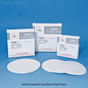 CHMLAB® Ashless Hardened Quantitative Analysis Filter Paper, Acid Hardened, Disc-type, Φ55~185mm, Ash Content＜0.006%<br>Ideal for Gravimetric Analysis in Alkaline Solutions, High Chemical Resistance, Batch Traceable, 무회 정량여과지, 경화형