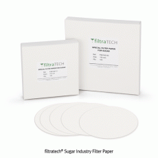 filtratech® Sugar Industry Filter Paper, Fast/Very Fast Filtration, Φ110~240mm<br>Ideal for Clarification to Sugar Cane, Creped Surface, <France-Made> 여과지, 설탕 수크로스 분석용