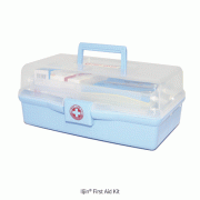 Iljin® First Aid Kit, with Beauty Articles, Compact-type, Medicaluse<br>With 3 Tiered System, 17 items(30×17×h13cm) <br>With PP Case & Translucent Lid, 미용 / 구급함