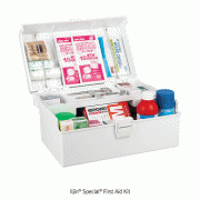 Iljin® Special® First Aid Kit, Slide Tray System, Medicaluse<br>With 21 items(36×22×h18cm), and 18 items(33×19×h15cm)<br>With ABS Case, SP구급함, 슬라이드타입 수납형