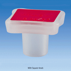 VITLAB® Autoclavable PP Joint Stopper, DIN, Square- & Octagonal- Knob, 10/19~60/46<br>With Red Core, 0℃~125/140℃ Stable, <Germany-Made> PP 조인트 스토퍼, DIN 규격