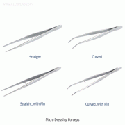Hammacher® Premium Micro Dressing Forceps, WironitTM Special Non-magnetic/Rust-free Stainless-steel, L105 & 115mm, Medicaluse<br>With or without Pin, Highest Elasticity and Toughness, <Germany-Made> 프리미엄 마이크로 드레싱 포셉/핀셋, 독일제 의료용, 비자성/비부식 특수스텐