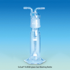 SciLab® Glass Filtered Gas Washing Bottle, Boro Glass 3.3, 250~500㎖<br>With 45/40 Socket Joint Head and Filter Disc, P1, 45/40 광구 조인트식 가스 세척병