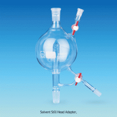 Premium Solvent Still Head Adapter, for Distillation and Collection, with 24/40 & 14/23 Joints<br>With DURAN® PTFE 2 & 3-Way Stopcocks, 250~1000㎖, 솔벤트 스틸헤드