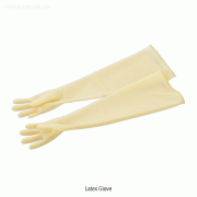 Natural Rubber Gloves for Glove Box, for Port Φ130~200mm, Length 630~780mm<br>Powdered, Thickness 0.4 & 0.6mm, 천연 고무 글러브 박스용 장갑