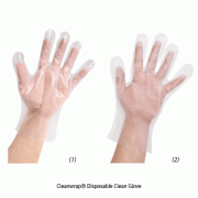 Cleanwrap Disposable Clean Glove, Made of LLDPE Film, for Variable Usage, Q-/SF-Marked<br>Ideal for Food, Chemical, Cleaning, Harmless, Non-toxic : FDA Approved, 일회용 크린장갑