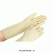 FoodisTM Sanitary Natural Latex Glove, for Food, Embossing Textured, Antibacterial, Reusable, L310mm<br>Ideal for Industry·Home·Lab-use, with Long Cuff, Multi-use, 식품용 고무장갑, KS인증상품