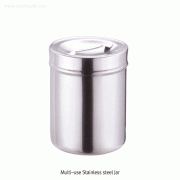 Multi-use Stainless-steel Jars, with Lid & Tall-form, 다용도 스테인레스-자, 장형, 원통형