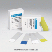 DURAN® Premium Color Fine Slide Glass, 75×25mm, White·Blue·YellowWith 90° Ground-edges, 고품질 컬러 슬라이드 글라스