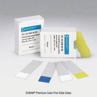 DURAN® Premium Color Fine Slide Glass, 75×25mm, White·Blue·YellowWith 90° Ground-edges, 고품질 컬러 슬라이드 글라스