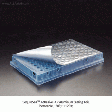 Simport® Adhesive PCR Aluminum Sealing Foil, Pierceable, Thickness of 1.4mil<br>Ideal for Manual Sealing, -80℃+120℃, <USA-Made> PCR 알루미늄 실링 호일, 접착식