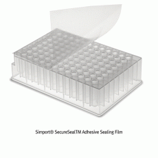 Simport® SecureSealTM Adhesive Sealing Film, for Deep Well Plates, Thickness of 2.0mil<br>Polyester Based Film with Acrylic Adhesive, -40℃+120℃, <USA-Made> 점착성 씰링 필름