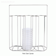 SciLab® Petri Dish Carrier, Φ10 cm×3 places<br>For 30 Dishes, Stainless-steel Wire, 페트리 디쉬 운반대