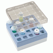 Simport® 25-hole 5㎖ Tube Storage Box, PS & HIPS, Stackable<br>Lid with 1-25 Numeric-index and Writing Surface, -90℃+80℃, <Canada-Made> 25홀 5㎖ 튜브 보관박스