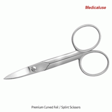 Hammacher® Premium Curved Foil/Splint Scissors, L105mm, Medicaluse<br>For All types of Foil & Align Splints, with Mico-Saw edge, Stainless-steel 410, <Germany-Made> 프리미엄 호일 겸 부목 가위, 독일제 의료용, 비부식