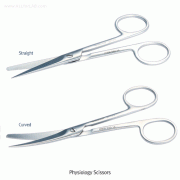 Hammacher® Premium Physiology Scissors, WironitTM Special Non-magnetic/Rust-free Stainless-steel, L130~160mm<br>With Sharp-Blunt Tip, Highest Elasticity and Toughness, <Germany-Made> 프리미엄 생리학/해부학용 가위, 독일제, 비자성/비부식 특수스텐