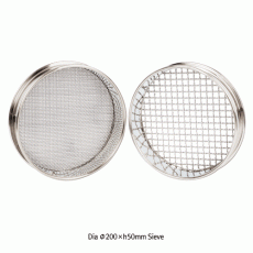 DAIHAN® Φ200×h50mm All Stainless-steel Standard Test Sieve, with Stainless-steel Mesh-Holes(■)표준망체, 스테인레스 메쉬홀(■), ASTM/ISO 규격에 준함.