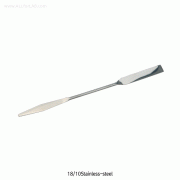Bochem® 1-side Tapered Double Spatula, L160 & L210mm<br>High Grade Stainless-steel & PTFE-coated, 일면 테이퍼드 양면 스패츌러, 비자성/비부식