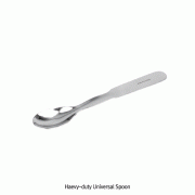 Heavy-duty Universal Spoon, High Grade Stainless-steel, L150~320mm<br>With Rigid Flat Handle Spatula, for Foodstuff & Media, 만능형 스푼, 비자성/비부식