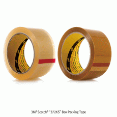 3M® Scotch® “372KS” Box Packing Tape, Transparent & Translucent Milky-Amber<br>Ideal for High Strength Packaging, Solvent-type, Durable, w48mm×L50m, 박스포장용 테이프, 보급형