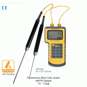 DAIHAN® Portable Digital 2-Channel Thermocouple Thermometer “T9214T”, K·J·E·R·T·N·S-Type Probe Acceptable<br>With △T=T1-T2·Max-Min·Avg Memory, Without Probe, -200℃+1370℃, 0.1 Divi., 휴대용 2채널 디지털 온도계